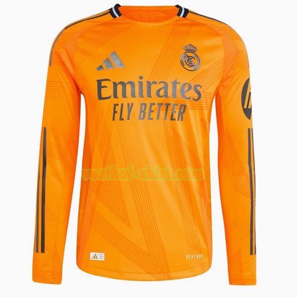 real madrid lange mouwen uit shirt 2024 2025 thailand oranje mannen