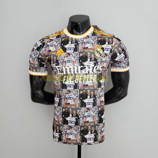 real madrid player commemorative edition shirt 2022 2023 zwart mannen