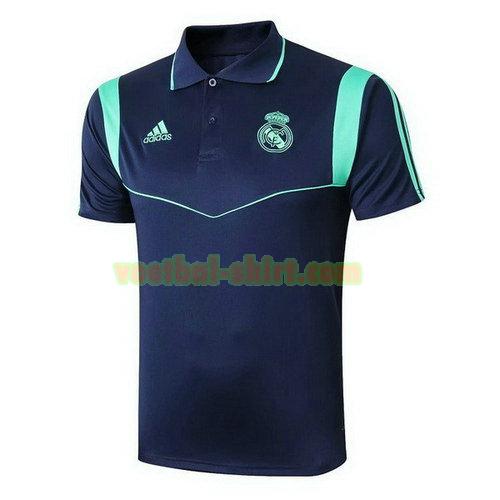 real madrid poloshirt 2019-2020 blauw groen mannen