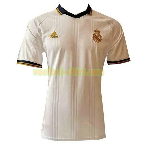 real madrid poloshirt 2019-2020 wit geel mannen