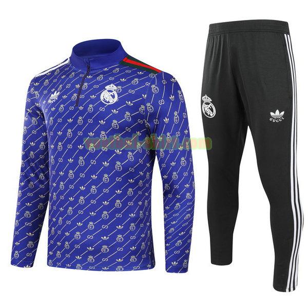 real madrid set half zipper trainingspak 2024 2025 purple kinderen