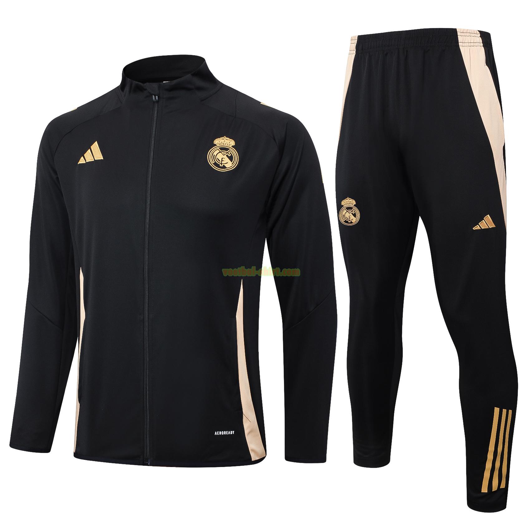 real madrid set long zipper trainingspak 2024 25 wit mannen