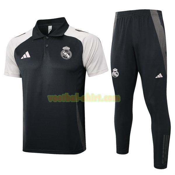 real madrid set polo 2024 2025 zwart mannen