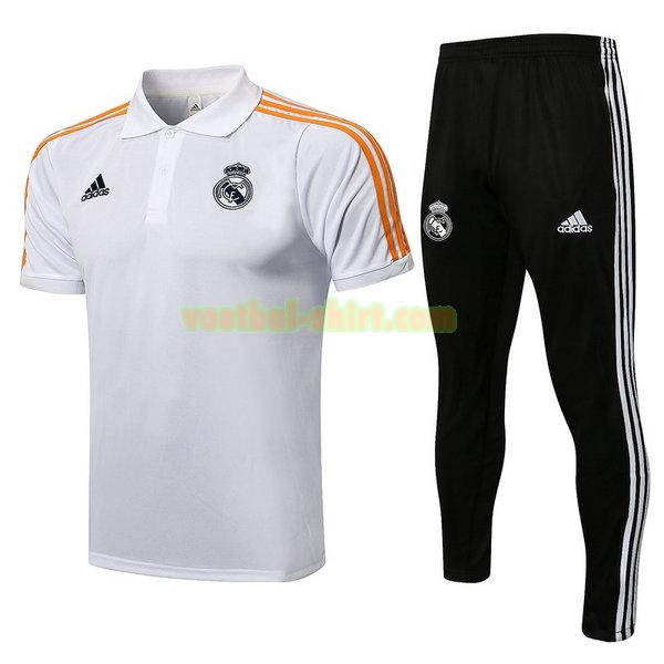 real madrid set poloshirt 2021 2022 wit mannen