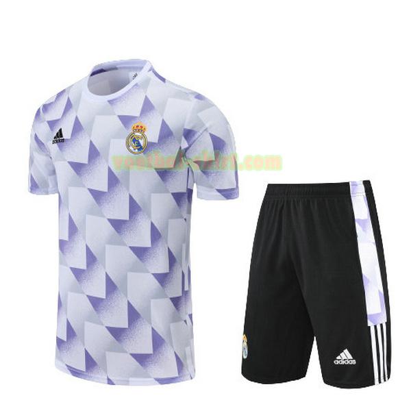 real madrid set training shirt 2022 2023 purper mannen