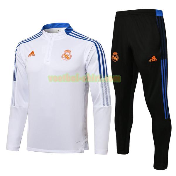 real madrid set trainingspak 2022 2023 wit blauw mannen