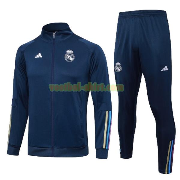 real madrid set trainingspak 2023 2024 blauw kinderen