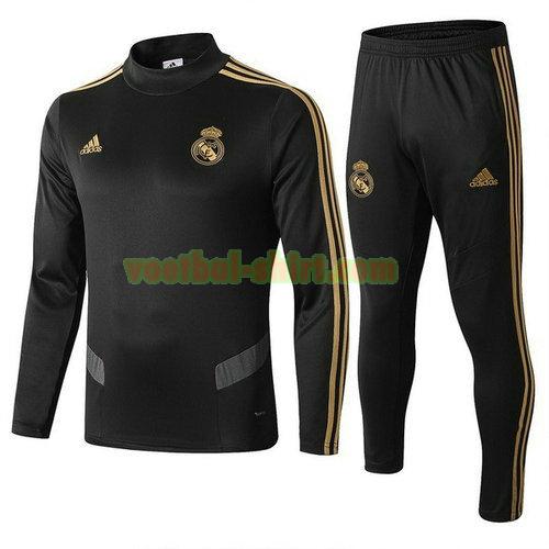 real madrid trainingspak 19-20 zwart grijs mannen