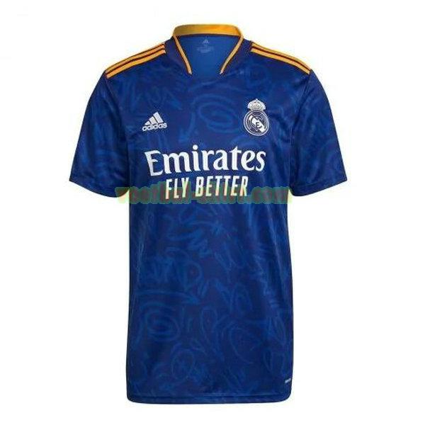 real madrid uit shirt 2021 2022 thailand blauw mannen