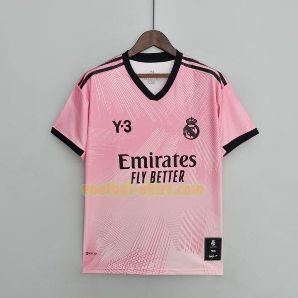 real madrid y3 edition shirt 2022 roze mannen