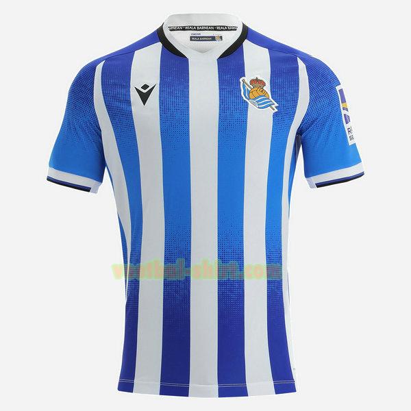 real sociedad thuis shirt 2021 2022 thailand blauw wit mannen