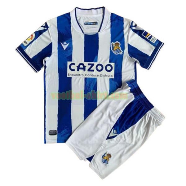 real sociedad thuis shirt 2022 2023 blauw wit kinderen