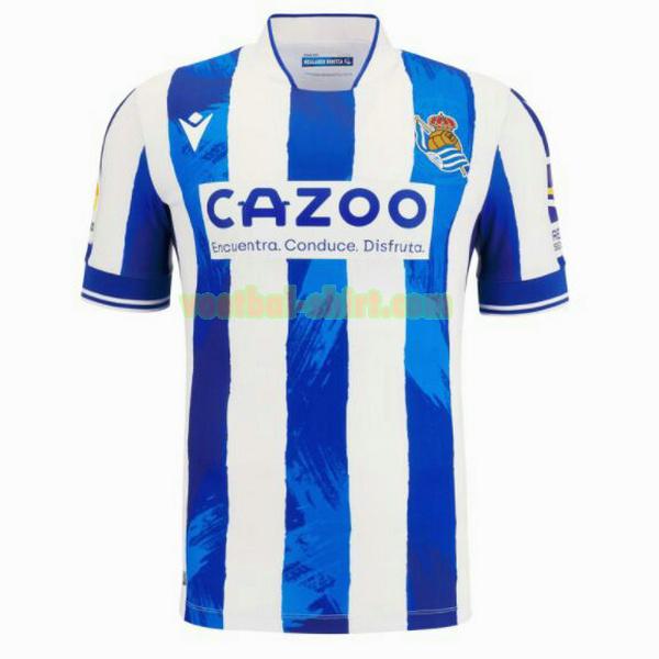 real sociedad thuis shirt 2022 2023 blauw wit mannen