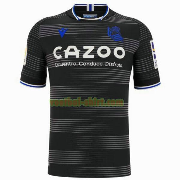 real sociedad uit shirt 2022 2023 thailand zwart mannen