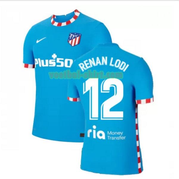 renan lodi 12 atletico madrid 3e shirt 2021 2022 blauw mannen