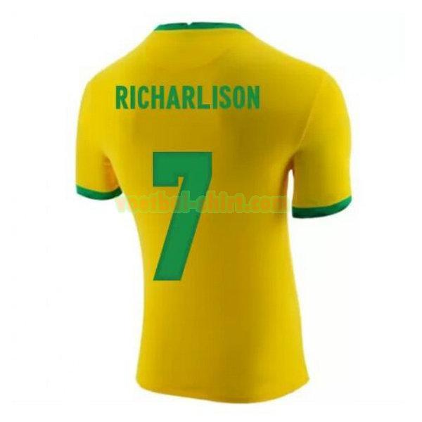 richarlison 7 brazilië thuis shirt 2020-2021 geel mannen