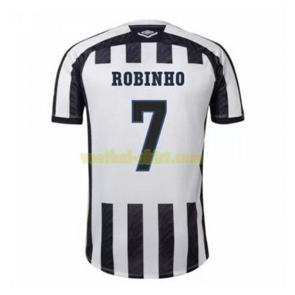 robinho 7 santos fc uit shirt 2020-2021 zwart wit mannen