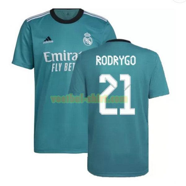 rodrygo 21 real madrid 3e shirt 2021 2022 groen mannen