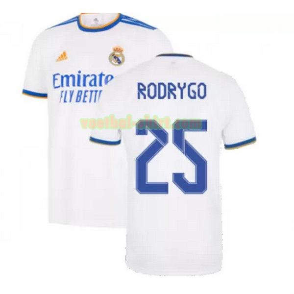 rodrygo 25 real madrid thuis shirt 2021 2022 wit mannen