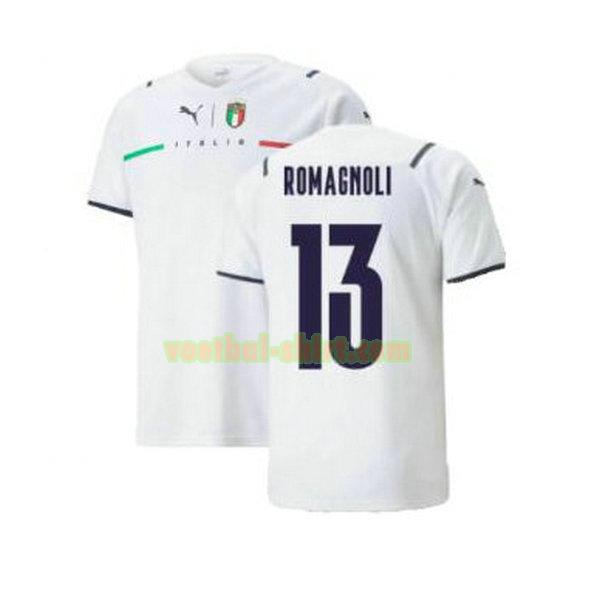 romagnoli 13 italië uit shirt 2021 2022 wit mannen