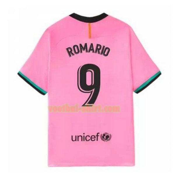 romario 9 barcelona 3e shirt 2020-2021 roze mannen