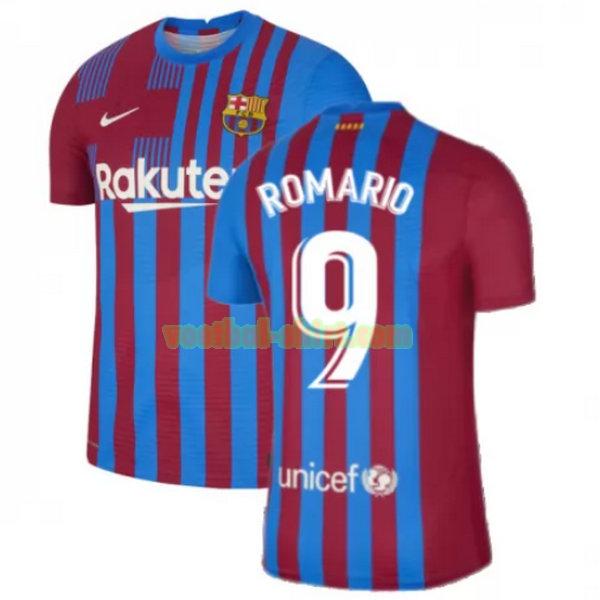 romario 9 barcelona thuis shirt 2021 2022 rood wit mannen