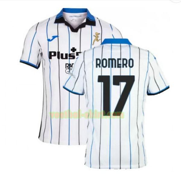 romero 17 atalanta uit shirt 2021 2022 wit mannen