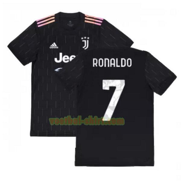 ronaldo 7 juventus uit shirt 2021 2022 zwart mannen