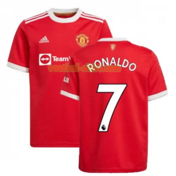 ronaldo 7 manchester united thuis shirt 2021 2022 rood mannen