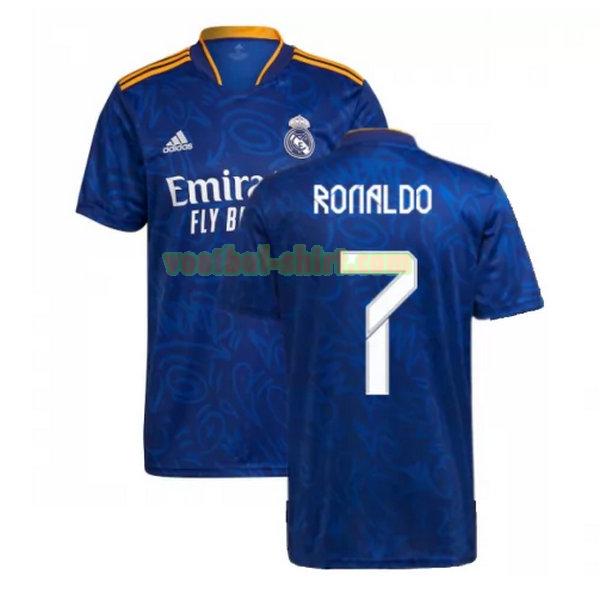 ronaldo 7 real madrid uit shirt 2021 2022 blauw mannen