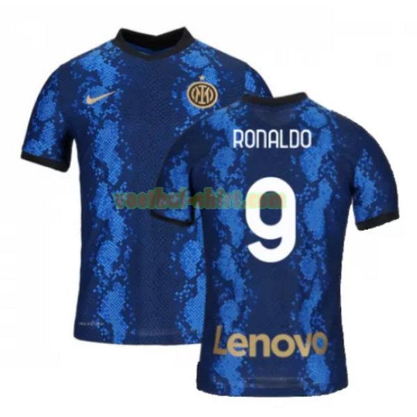 ronaldo 9 inter milan thuis shirt 2021 2022 blauw mannen