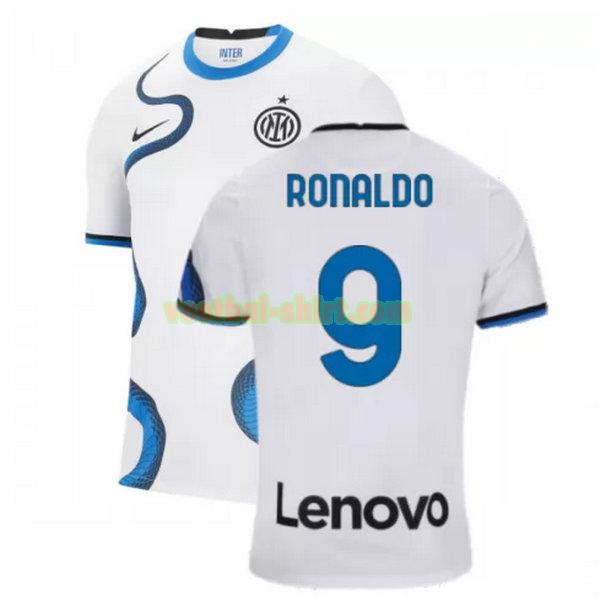 ronaldo 9 inter milan uit shirt 2021 2022 wit mannen