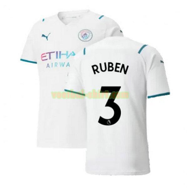 ruben 3 manchester city uit shirt 2021 2022 wit mannen