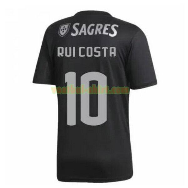 rui costa 10 benfica uit shirt 2020-2021 zwart mannen