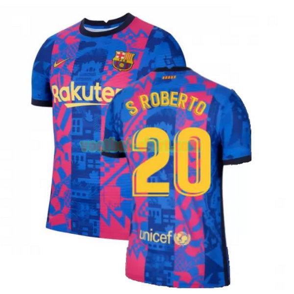 s roberto 20 barcelona 3e shirt 2021 2022 blauw rood mannen