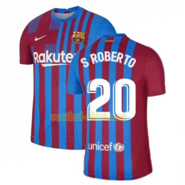 s roberto 20 barcelona thuis shirt 2021 2022 rood wit mannen