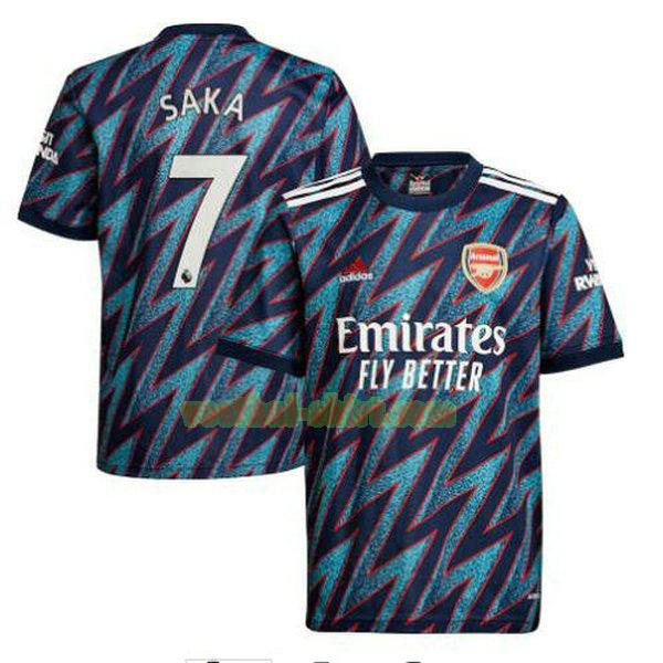 saka 7 arsenal 3e shirt 2021 2022 blauw mannen