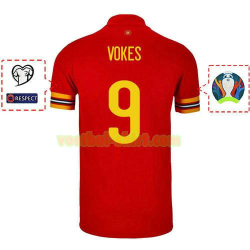 sam vokes 9 wales thuis shirt 2020 mannen