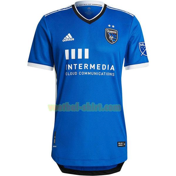 san jose earthquakes thuis shirt 2021 2022 thailand blauw mannen