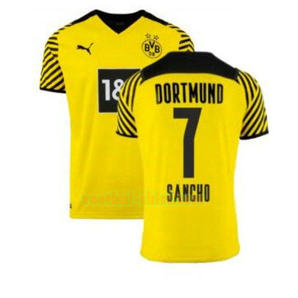 sancho 7 borussia dortmund thuis shirt 2021 2022 geel mannen