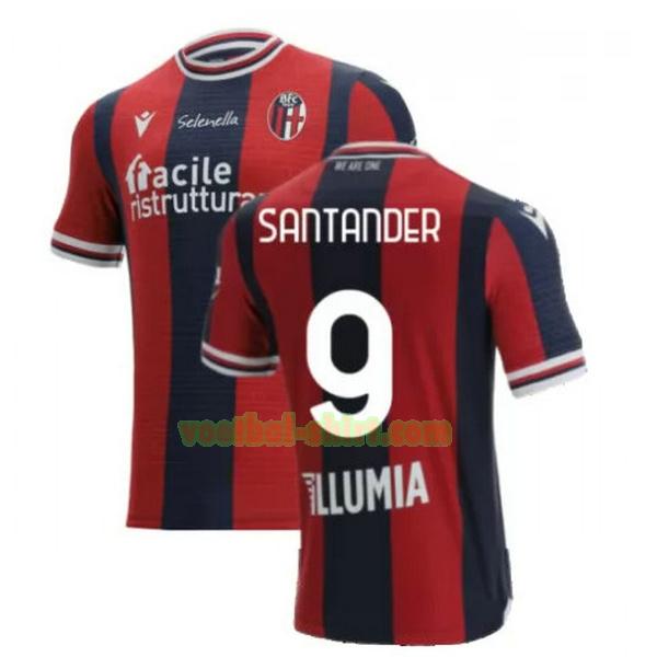 santander 9 bologna thuis shirt 2021 2022 rood blauw mannen