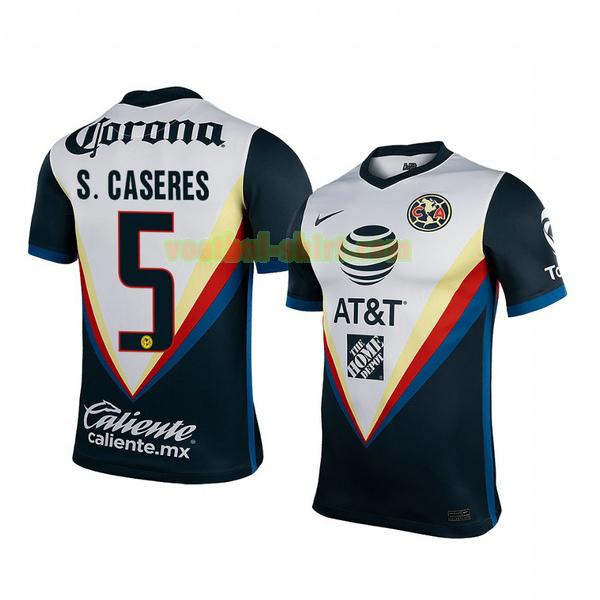 santiago caseres 5 club america uit shirt 2020-2021 mannen