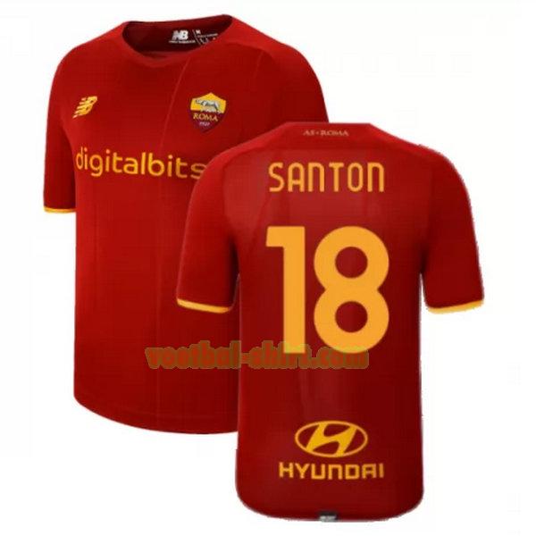 santon 18 as roma thuis shirt 2021 2022 rood mannen