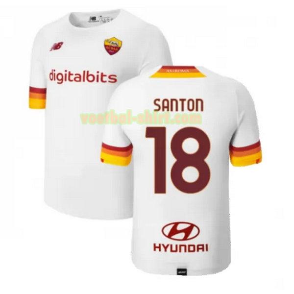 santon 18 as roma uit shirt 2021 2022 wit mannen