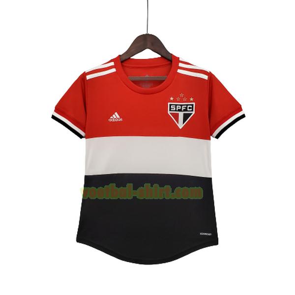 sao paulo 3e shirt 2021 2022 rood wit zwart dames