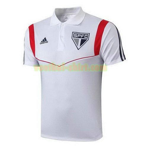 sao paulo poloshirt 2019-2020 wit rood mannen