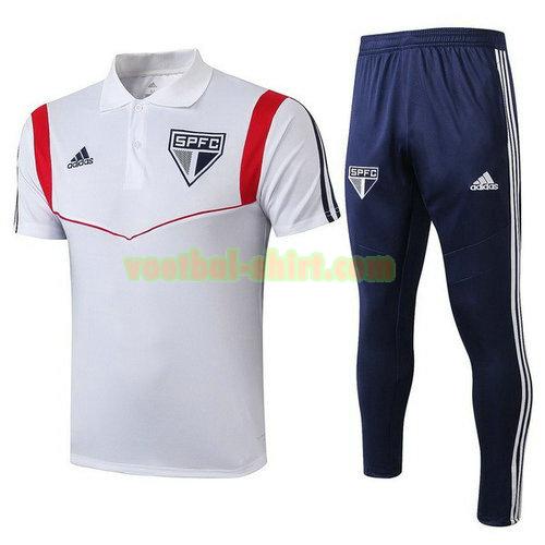 sao paulo set poloshirt 2019-2020 wit blauw mannen