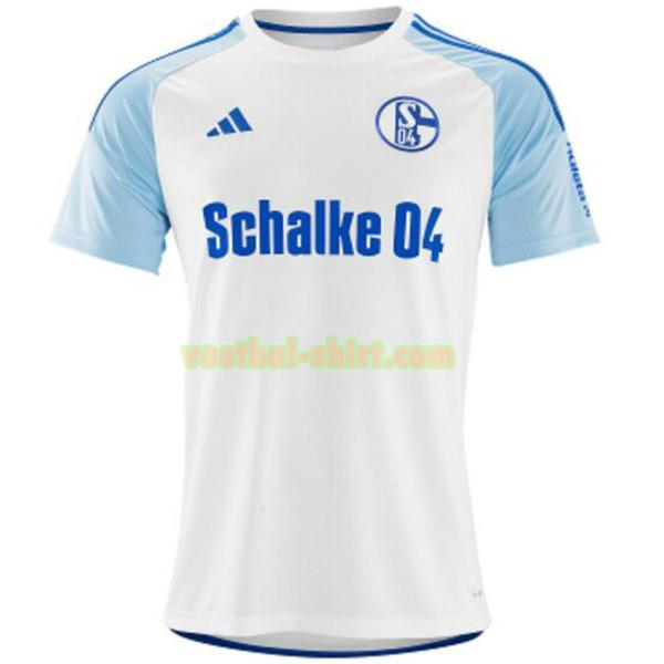 schalke 04 thuis shirt 2023 2024 thailand wit blauw mannen