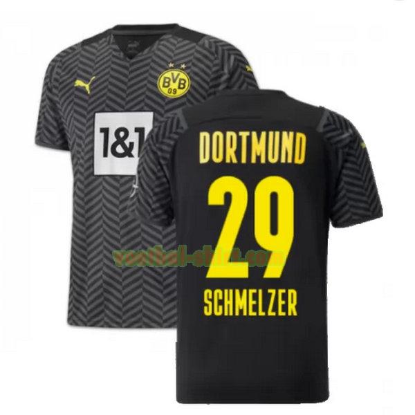 schmelzer 29 borussia dortmund uit shirt 2021 2022 zwart mannen