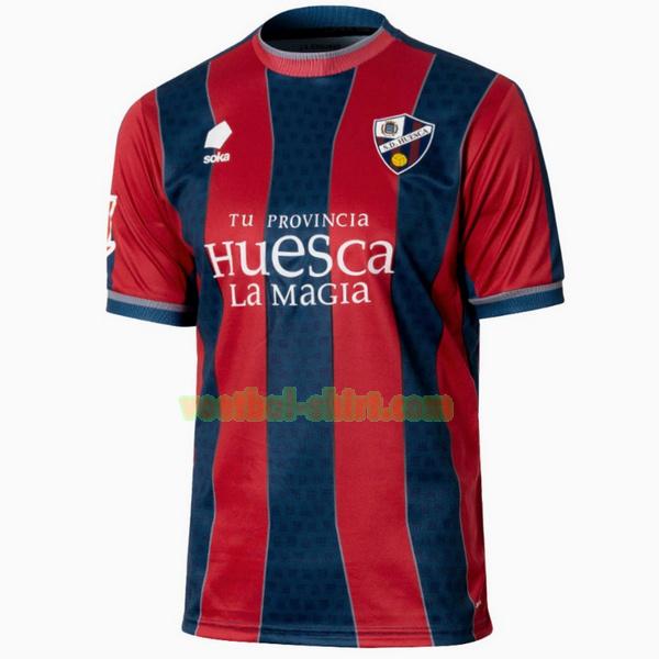 sd huesca thuis shirt 2024 2025 thailand rood wit mannen